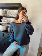 Load image into Gallery viewer, Striped Off The Shoulder Sweatshirt
