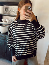 Load image into Gallery viewer, Striped Mock Neck
