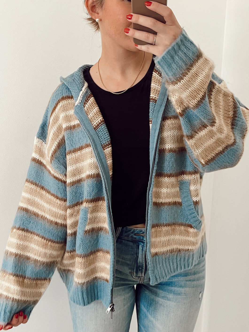 Zip Up Sweater Jacket