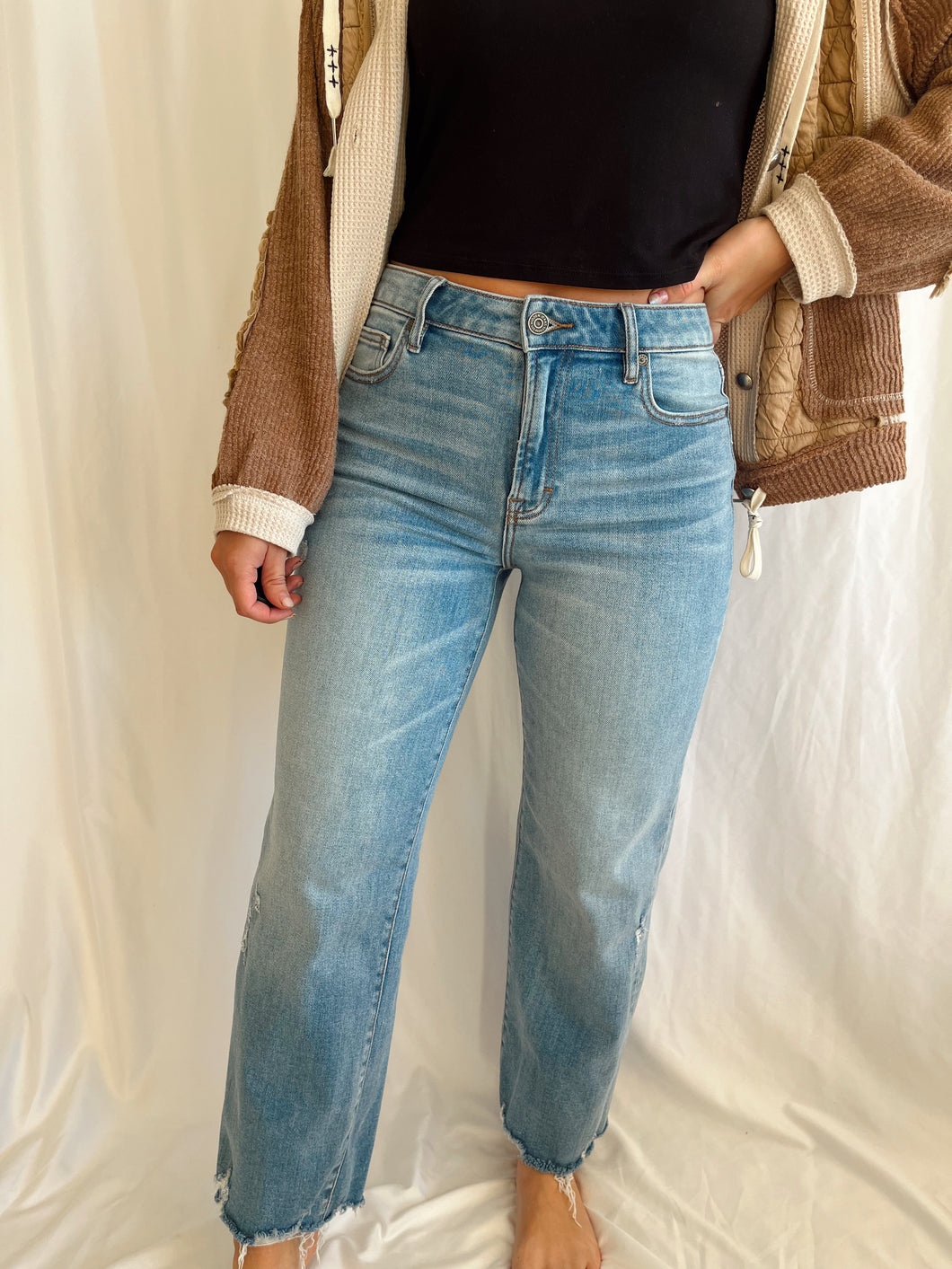 Hidden Straight Leg Jeans