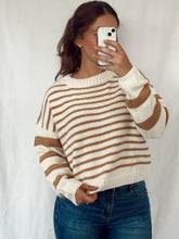 Load image into Gallery viewer, Striped Crop Sweater
