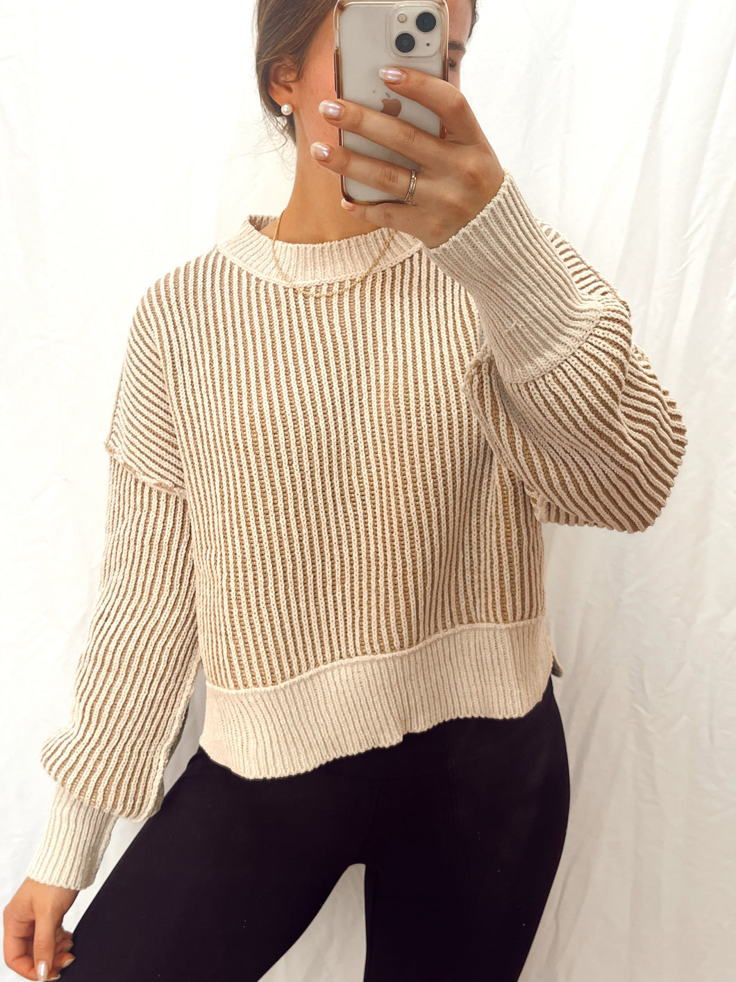 Cropped Knit Sweater