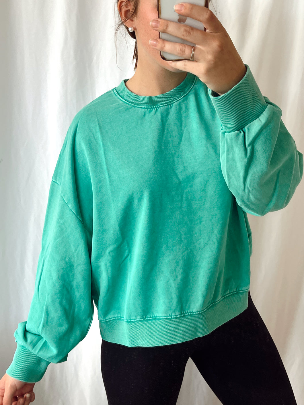 Emerald Washed Sweatshirt