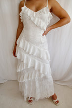 Load image into Gallery viewer, Happy Moment - White Tiered Maxi Dress
