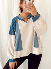 Load image into Gallery viewer, Navy Color Block Pullover
