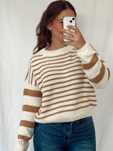 Load image into Gallery viewer, Striped Crop Sweater
