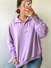 Load image into Gallery viewer, Henley Sweatshirt - Lilac
