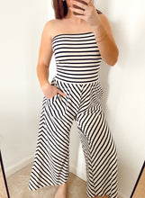 Load image into Gallery viewer, Striped Strapless Jumpsuit
