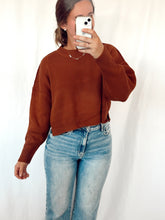 Load image into Gallery viewer, Chocolate Crop Sweater
