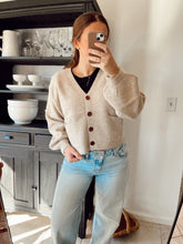 Load image into Gallery viewer, V-Neck Cuff Button-Up Long Sleeve Top
