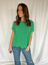 Load image into Gallery viewer, Ribbed Tee - Kelly Green
