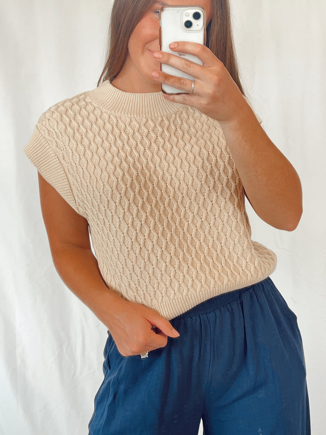 Cropped Sweater Vest