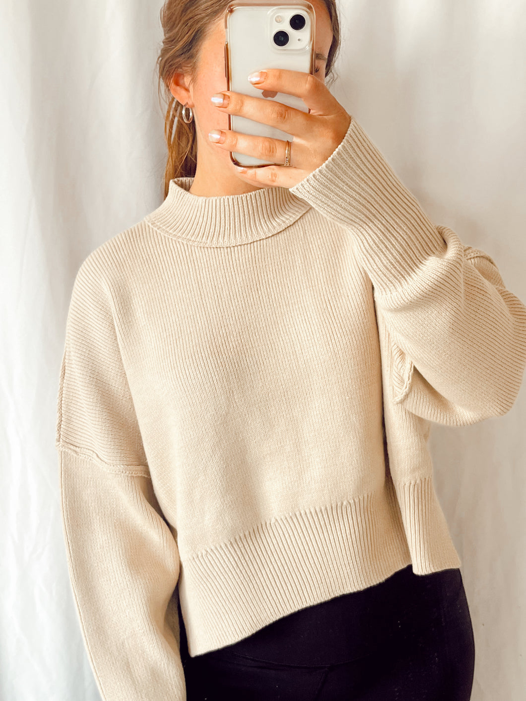 Knit Mockneck - Oatmeal