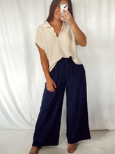 Load image into Gallery viewer, Navy Wide Leg Pants
