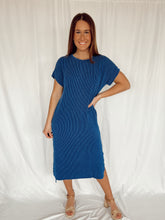 Load image into Gallery viewer, Ribbed Midi Dress - Indigo
