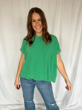 Load image into Gallery viewer, Ribbed Tee - Kelly Green
