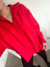 Load image into Gallery viewer, Henley Sweatshirt - Red
