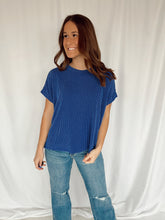 Load image into Gallery viewer, Ribbed Tee - Royal Blue
