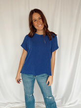 Load image into Gallery viewer, Ribbed Tee - Royal Blue
