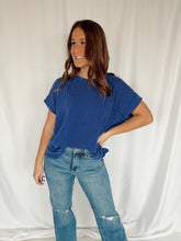 Load image into Gallery viewer, Ribbed Tee - Royal Blue
