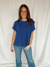 Load image into Gallery viewer, Ribbed Tee - Royal Blue
