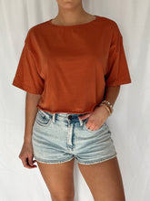 Load image into Gallery viewer, Burnt Boxy Cropped Tee
