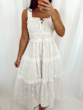 Load image into Gallery viewer, White Eyelet Midi Dress
