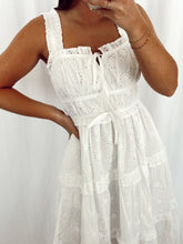 Load image into Gallery viewer, White Eyelet Midi Dress
