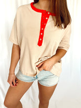 Load image into Gallery viewer, Henley Ringer Tee
