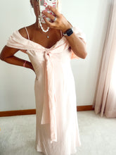 Load image into Gallery viewer, Off Shoulder Bow Maxi Dress
