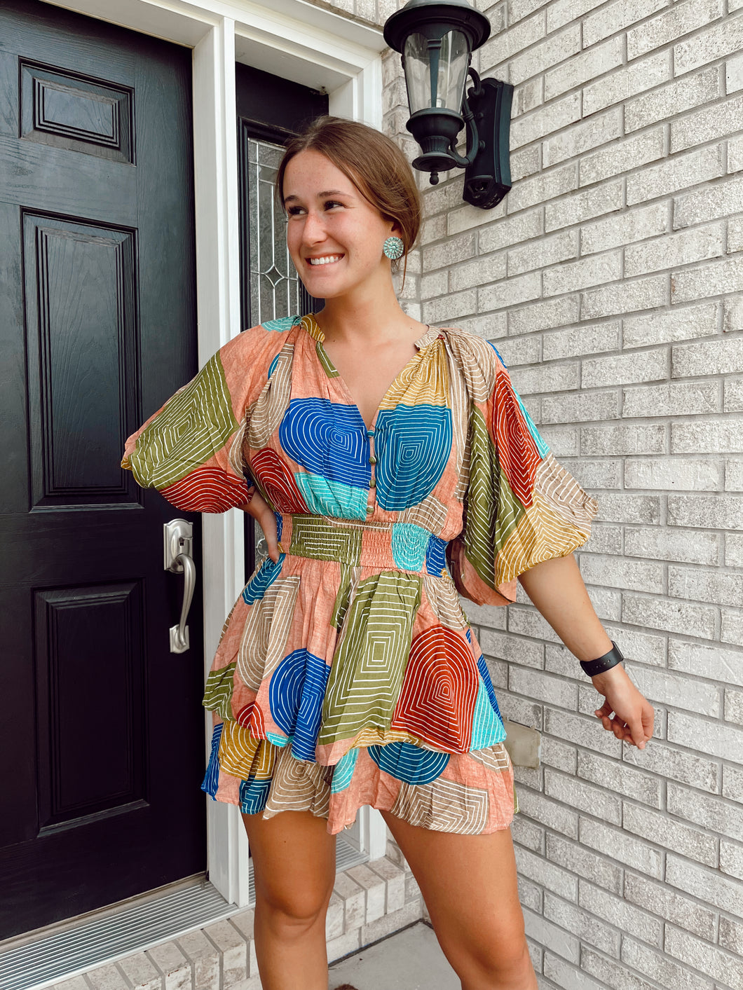 Bubble Sleeve Romper