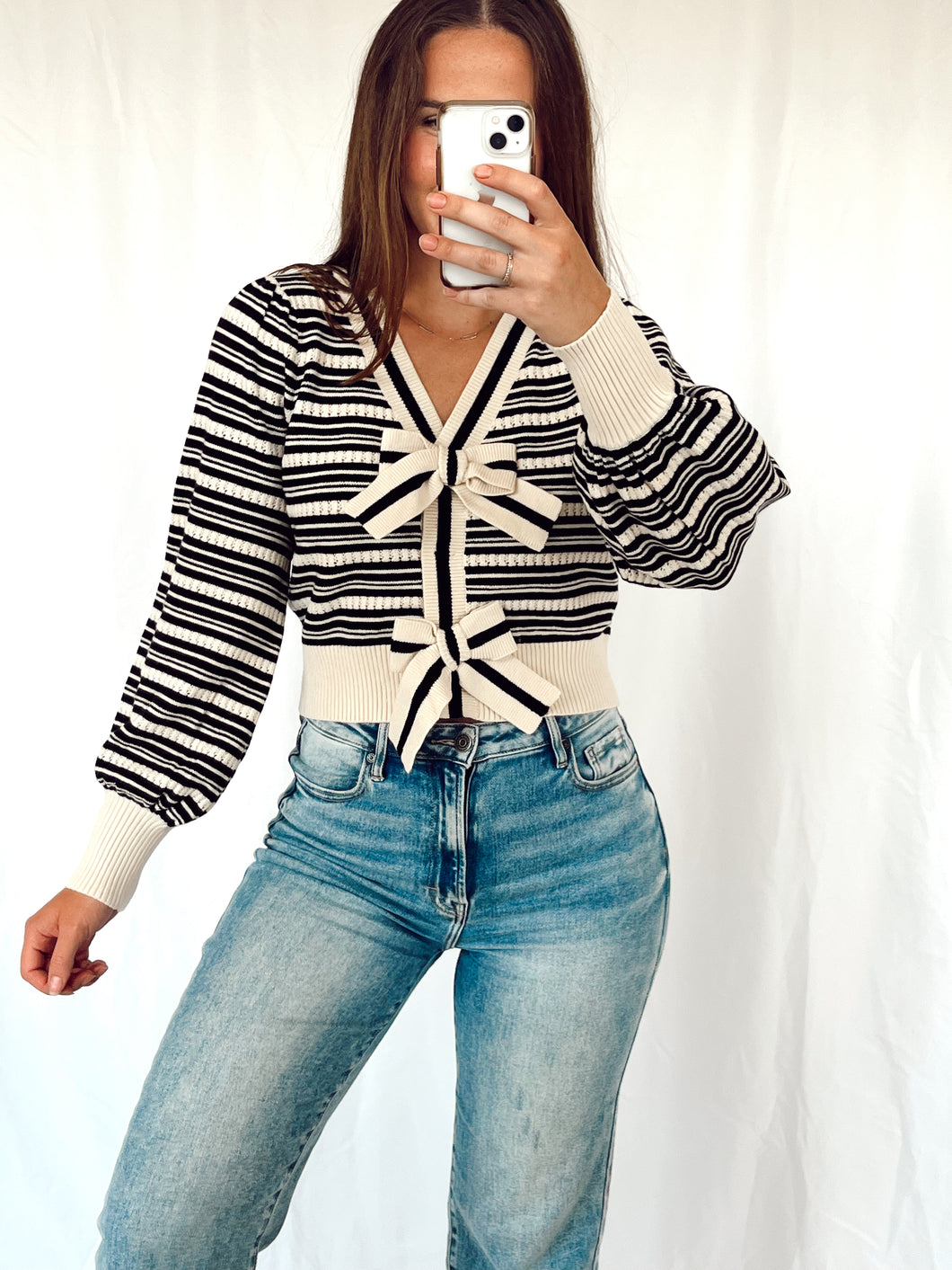 Black + White Cardi