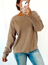 Load image into Gallery viewer, Textured Knit Top - Mocha
