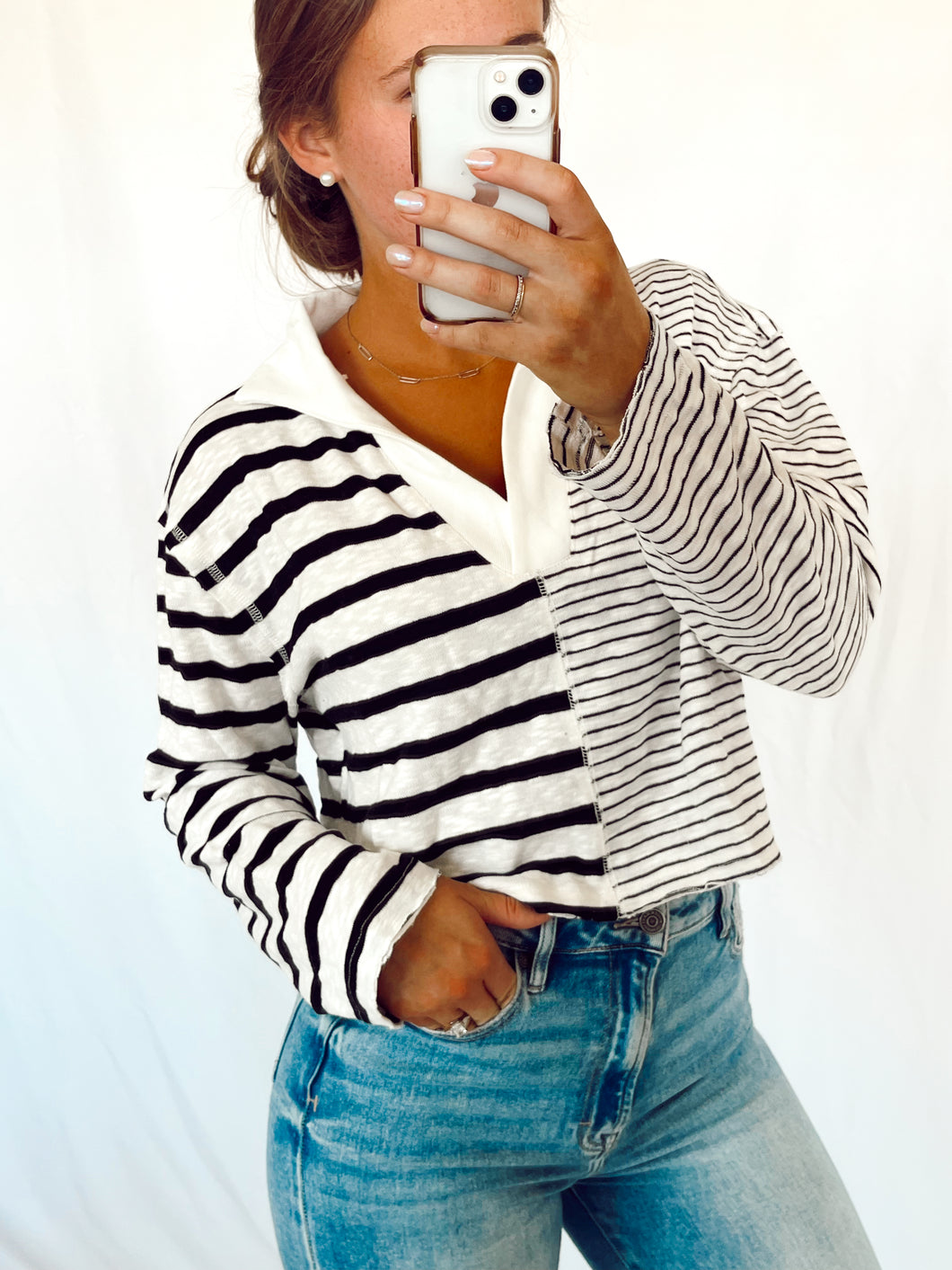 Stripe Block Crop