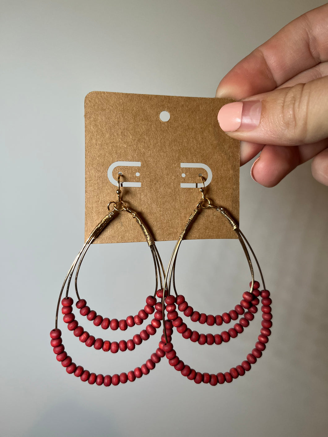 Burgundy Earrings