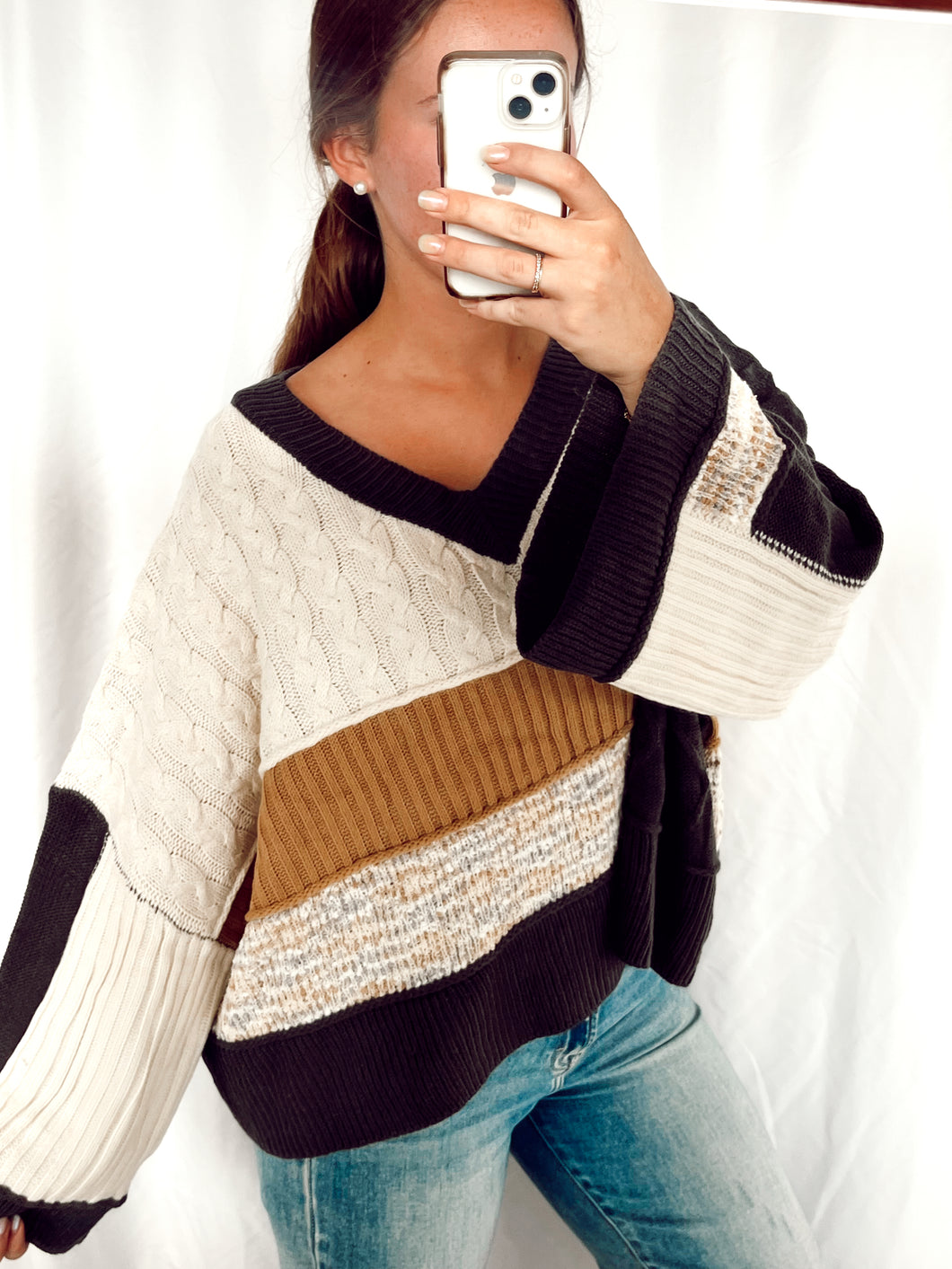 Multi V Neck Sweater