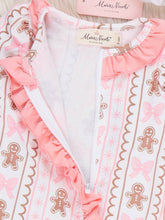 Load image into Gallery viewer, Sweet Gingerbread Ruffle Footie
