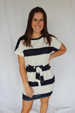 Load image into Gallery viewer, navy stripe dress
